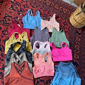 Bundle of alphalete and gymshark bras